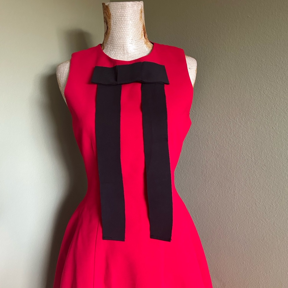 A Loves A Women’s Elegant Red Dress with Black Bow Sz XS - Picture 8 of 9